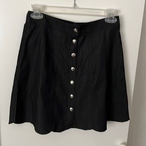 NWT Francesca’s Black Stretch Denim Skirt